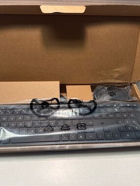 NEW HP Keyboard Mouse Combo TPC-C003K C002M Black Wired USB Keyboard & Mouse